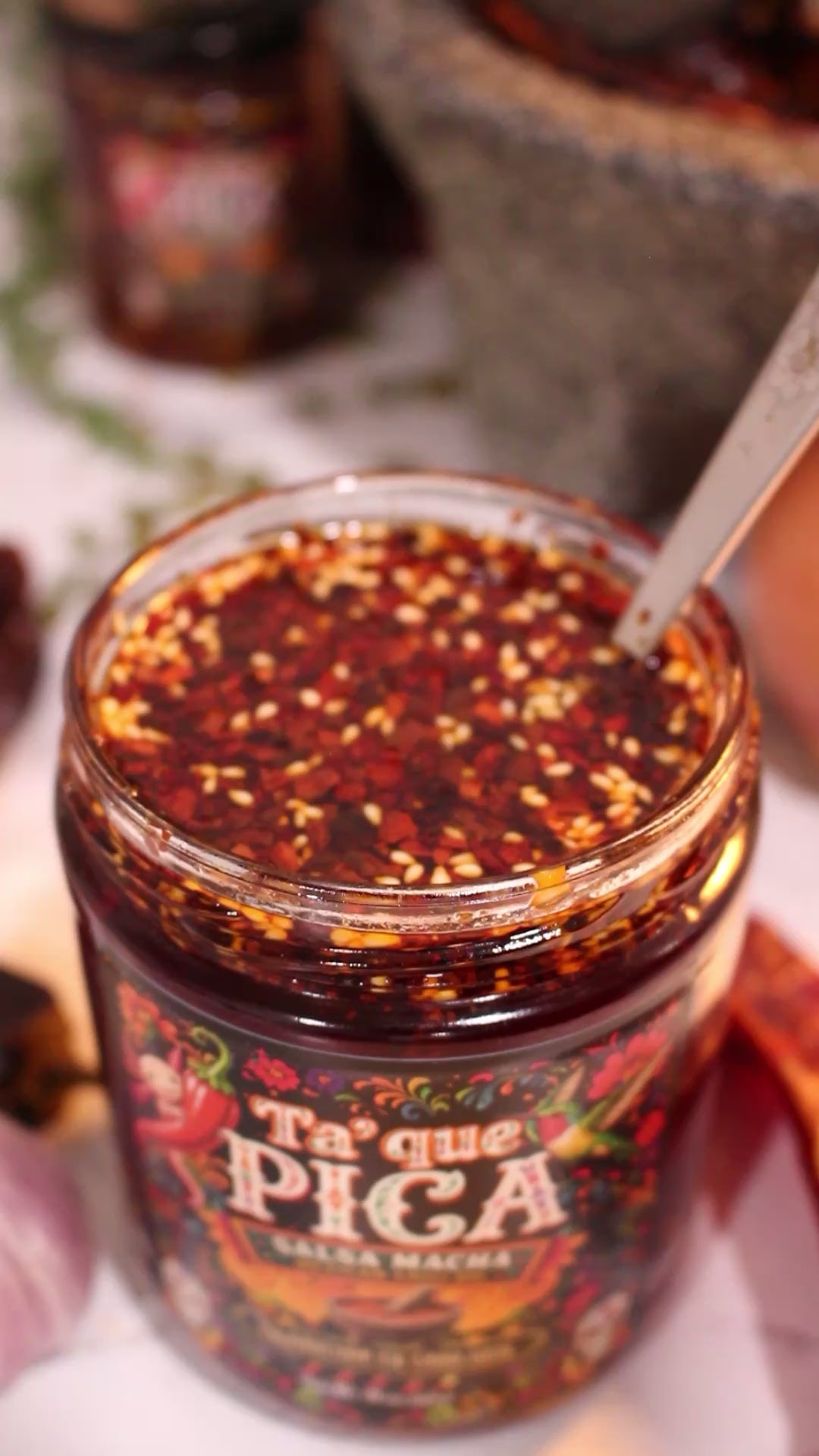 TA' QUE PICA Salsa Macha | Authentic Mexican Chili Oil | 6 oz (170 g)